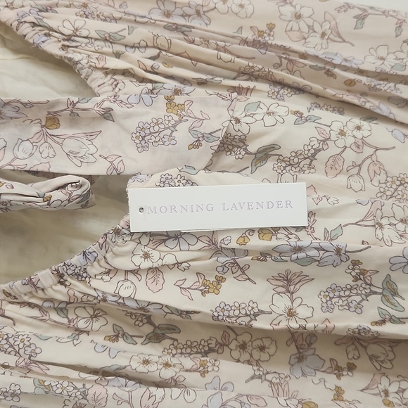 Morning Lavender Caroline Floral Babydoll Puff Sleeve Dress - Picture 5 of 8